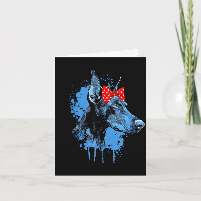 Cartão Design engraçado de doberman para amantes de cães  (Frente)