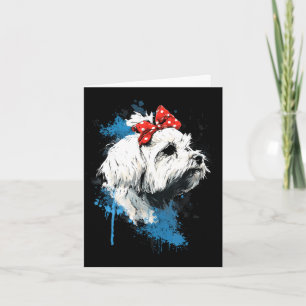 Cartão design engraçado de maltês para amantes de cães di