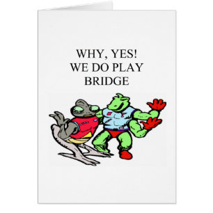 Cartão design engraçado do jogador de ponte