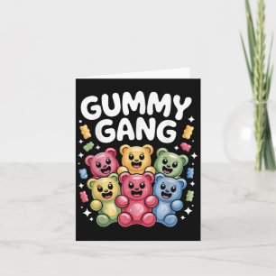 Cartão Design Engraçado Do Urso Gummy Para Homens Mulhere