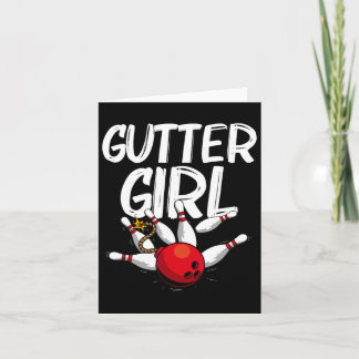 Cartão Design Engraçado Para Raparigas Bowler Bowlin