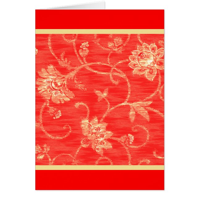 Cartão Design Flor Vermelho e Amarelo (Frente)