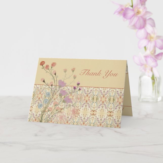 Cartão Design Floral Com Detalhes De Padrão (Orquídea)