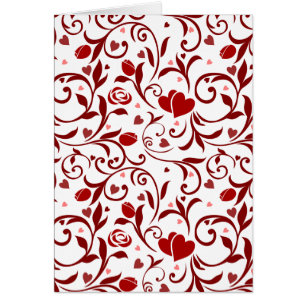 Cartão Design floral dos corações