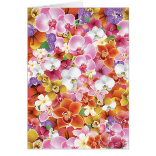 Cartão Design floral exótico tropical do impressão das