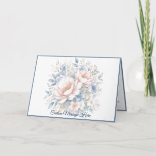 Cartão Design Floral Personalizado À Tarde em Flor