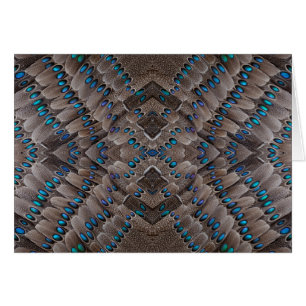 Cartão Design Fractal Pena de Faisão