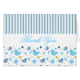 Cartão Design gráfico de aves adoráveis, obrigado cartas