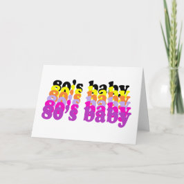 Cartão Design Groovy Retro de Bebê dos Anos 80 Orgulhosam
