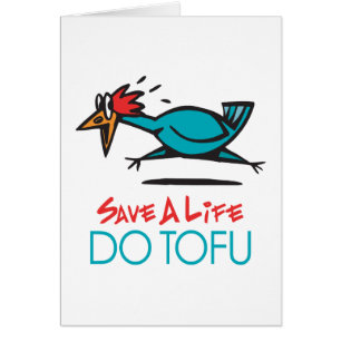 Cartão Design Humorístico Tofu