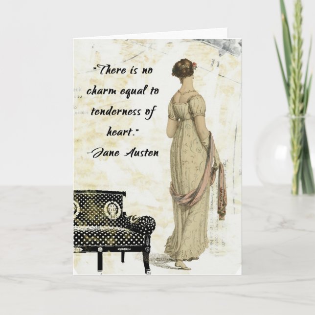 Cartão Design inspirado regência de Jane Austen (Frente)