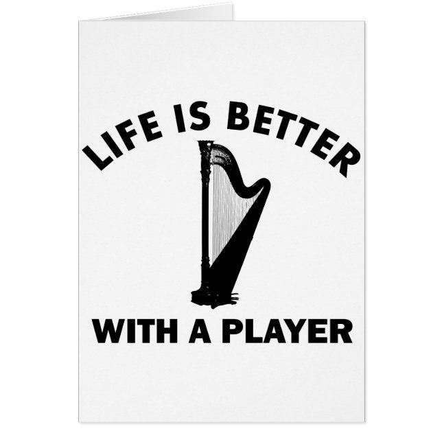 Cartão Design legal da harpa (Frente)