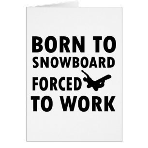 Cartão Design legal da snowboarding