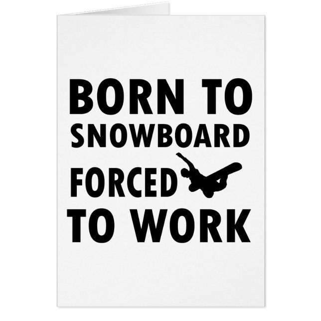 Cartão Design legal da snowboarding (Frente)