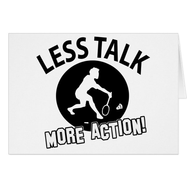 Cartão Design legal do BADMINTON (Frente Horizontal)