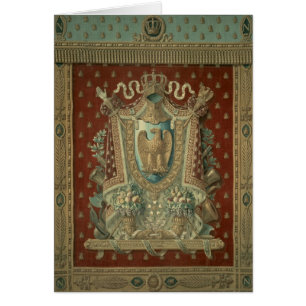 Cartão Design para uma tapeçaria no estudo de Bonaparte