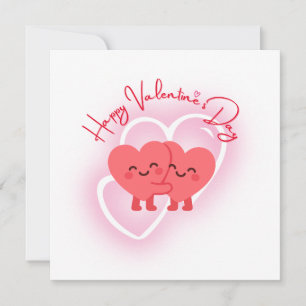 Cartão Design Personalizado Coração Vermelho do Dia dos N