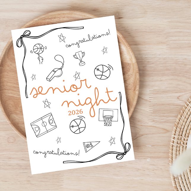 Cartão design personalizado para o ano da noite dos senio (Criador carregado)