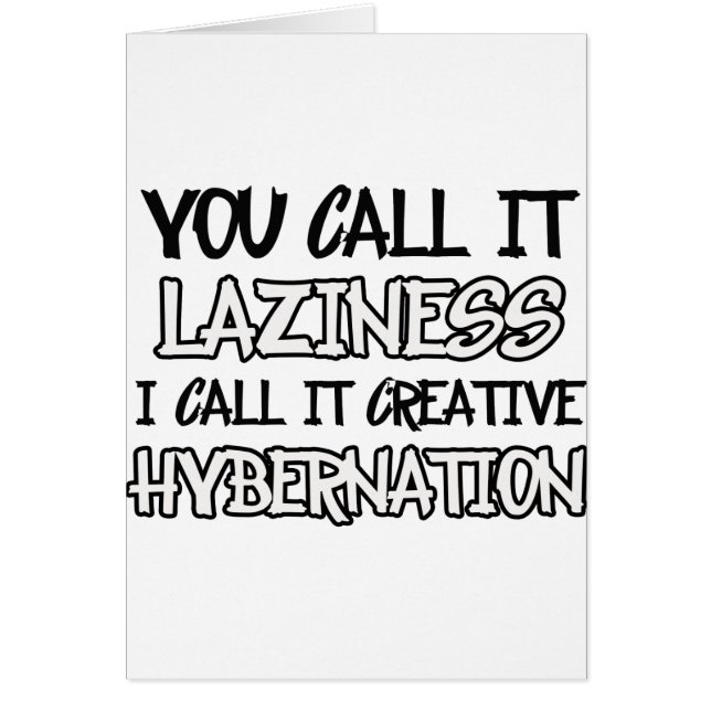 Cartão Design preguiçoso (Frente)