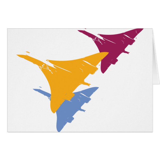 Cartão Design retro do vôo da aviação do avião do jato de (Frente Horizontal)