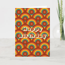 Cartão Design retrô, Feliz Aniversário 
