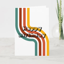 Cartão Design retrô, Feliz Aniversário 
