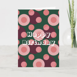 Cartão Design retrô, Feliz Aniversário 