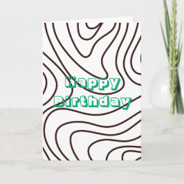 Cartão Design retrô, Feliz Aniversário 