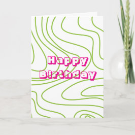 Cartão Design retrô, Feliz Aniversário 
