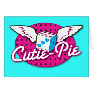 Cartão Design rockabilly NP da torta de Cutie
