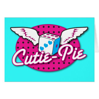 Cartão Design rockabilly NP da torta de Cutie