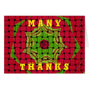 Cartão Design verde-limão-vermelho-tecido-africano