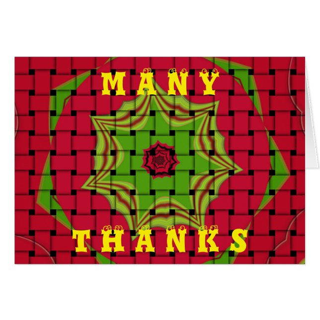 Cartão Design verde-limão-vermelho-tecido-africano (Frente Horizontal)