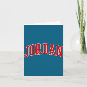 Cartão Design Vintage Jordan para Homens e Mulheres