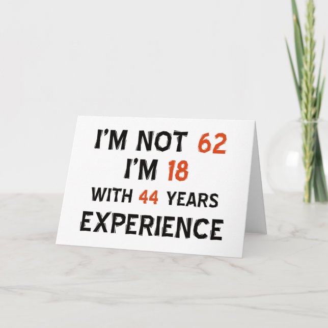 Cartão designs de 62 anos (Frente)