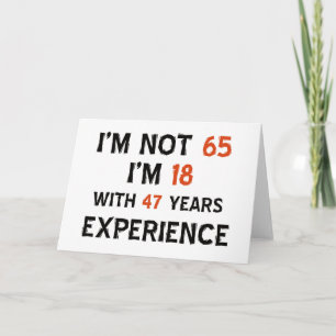 Cartão designs de 65 anos