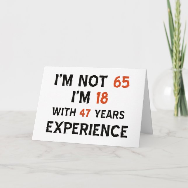 Cartão designs de 65 anos (Frente)