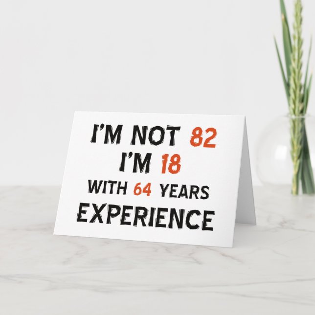 Cartão designs de 82 anos (Frente)