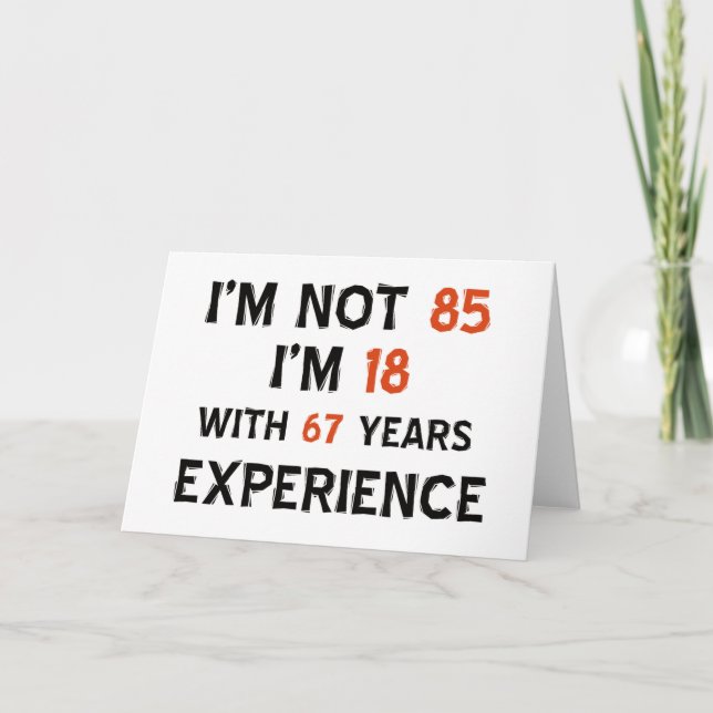 Cartão designs de 85 anos (Frente)