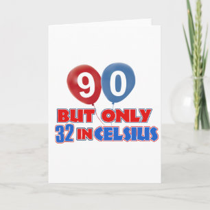 Cartão designs de 90 ano