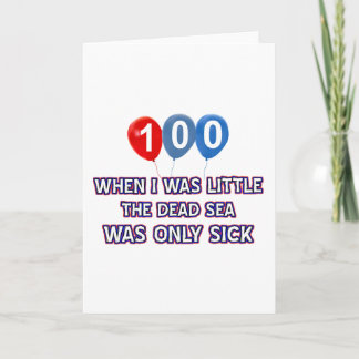 Cartão designs de aniversário de 100 anos no morto