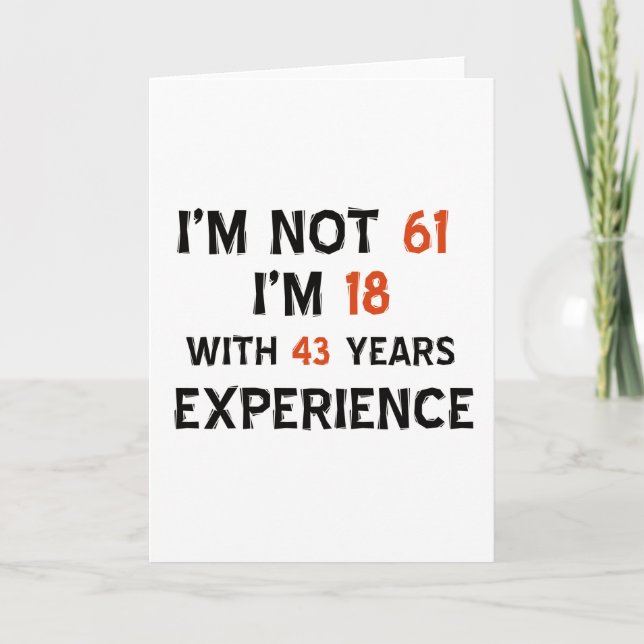 Cartão designs de aniversário de 61 ruas (Frente)