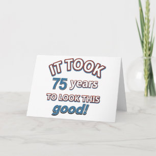 Cartão designs de aniversário de 75 anos