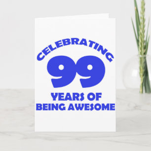 Cartão designs de aniversário de 99 anos