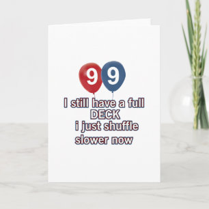 Cartão designs de aniversário engraçados de 99 anos