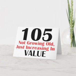 Cartão DESIGNS legal DE ANIVERSÁRIO DE 105 ANOS