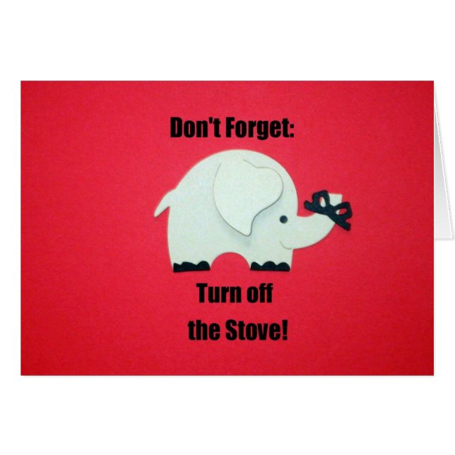 Cartão Desligue o fogão! (Frente Horizontal)