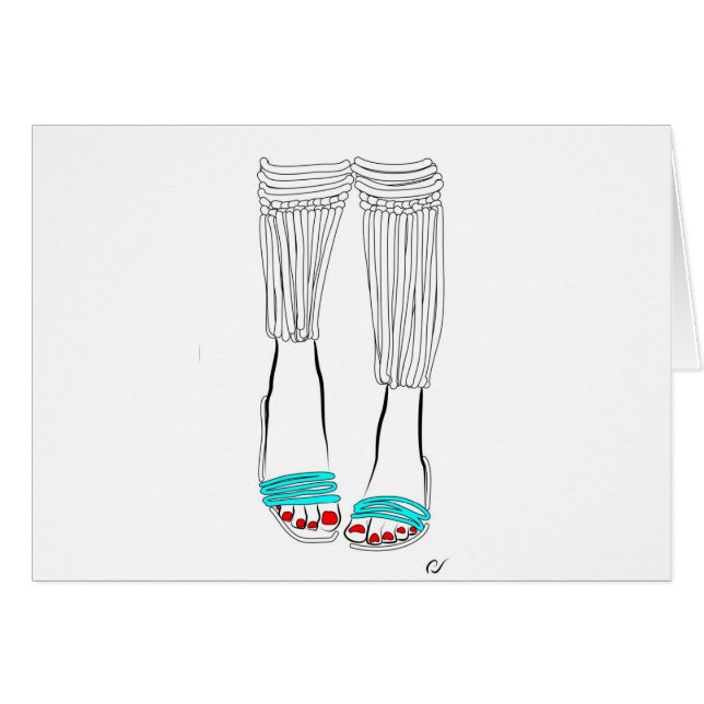 Cartão Deslizadores de turquesa (Frente Horizontal)