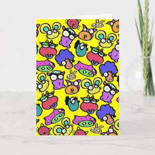 Cartão Despedida de Cartografia Animal Engraçado