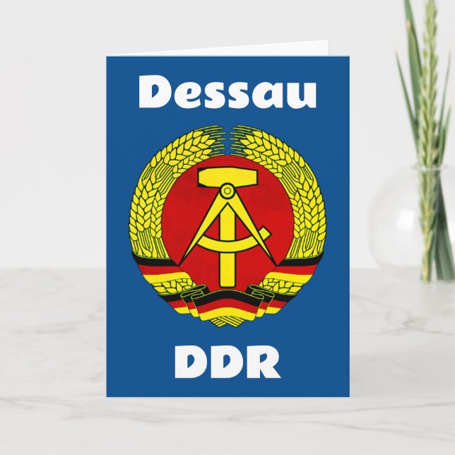 Cartão Dessau, DDR, Dessau, Alemanha (Ossi Oriental) (Frente)